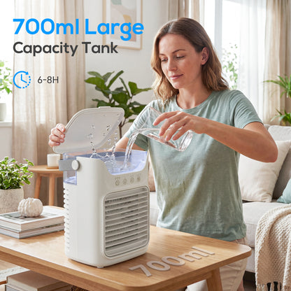 HOMCOM Air Cooler with Adjustable Head in Grey