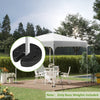 Outsunny Total 12KG Gazebo Weights Set of 4, Weights for Gazebo Legs with Reinforce Pins and Carry Belt, for Canopies Tents