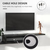 HOMCOM Floating TV Unit, Wall Mounted TV Stand with Open Shelf and 2 Cable Holes, Entertainment Unit for Living Room, Black