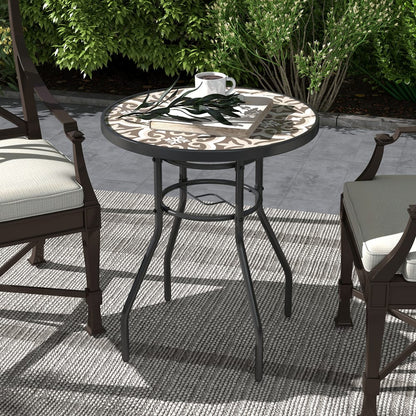 Outsunny Φ60 Garden Table in Tan