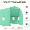 Outsunny 4.5m x 2m x 2m Walk-in Tunnel Greenhouse Garden Plant Growing House with Door and Ventilation Window, Green