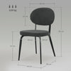 HOMCOM Set of Four Boucle Dining Chairs - Black