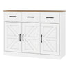 108cm Large Sideboard Storage Cabinet with Adjustable Shelves and Doors-White