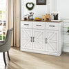 108cm Large Sideboard Storage Cabinet with Adjustable Shelves and Doors-White