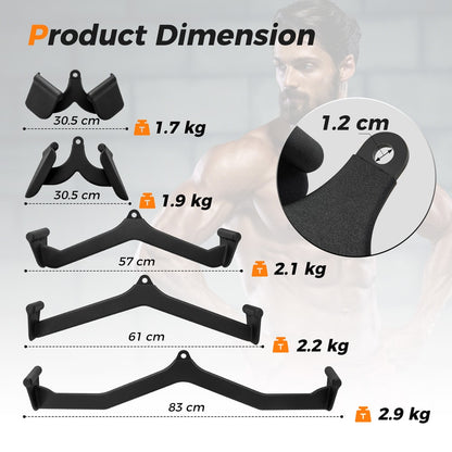 Product dimension diagram for the weight machine attachments with weights shown