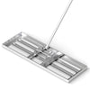 75/91/106 x 25cm Lawn Leveling Rak with Ergonomic Handle-106 x 25 cm-Silver