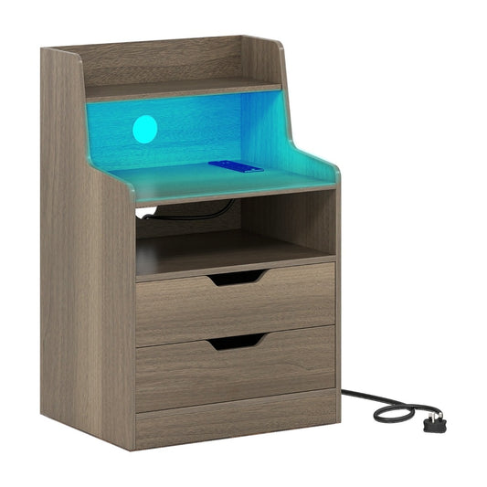 LED Nightstand in Grey