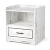 LED Nightstand with USB and Type-C Port-White