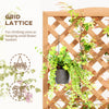 Outsunny Wooden Planter with Trellis, Freestanding Raised Bed for Garden with Lattice, Outdoor Planter Box for Climbing Plants, Vines, Flowers, 76 x 36 x 170 cm, Brown
