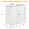 HOMCOM Under Sink Bathroom Storage Cabinet 2 Layers Vanity Unit Wooden - White