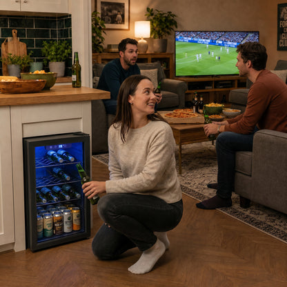 HOMCOM 24 Bottle Wine Cooler in Black