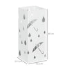 HOMCOM Six-Umbrella Steel Holder Stand - White