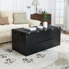 Lift Top Coffee Table with Hidden Compartment and Drawer-Black