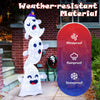4 FT Lighted Stacked Ghosts with 120 LED Lights and 4 Metal Ground Stakes