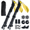Lightweight Tri-fold Walking Sticks with Flip Lock and EVA Foam Handle-Yellow