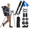 Lightweight Tri-fold Walking Sticks with Flip Lock and EVA Foam Handle-Blue