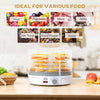 HOMCOM 5 Tier Food Dehydrator, 245W Food Dryer Machine with Adjustable Temperature Control for Drying Fruit, Meat, Vegetable, Jerky and Pet Treat, White
