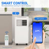 HOMCOM 9000 BTU Portable Air Conditioner, Smart Home WiFi Compatible, 4 in 1 Air Conditioning Unit, Dehumidifier, Fan with Remote, 24H Timer, Window Venting Kit, 20mÂ², R290, A Energy Efficiency