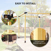 Outsunny Pergola Kit, DIY Pergola Brackets with 3-Way Pergola Corner Brackets and Post Base for 4