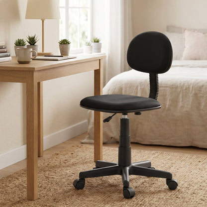 HOMCOM Small Armless Office Chair - Black