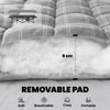 Outsunny Camping Cot with Soft Pad, 80cm Extra Wide Folding Cots with Side Pocket and Carry Bag, Grey