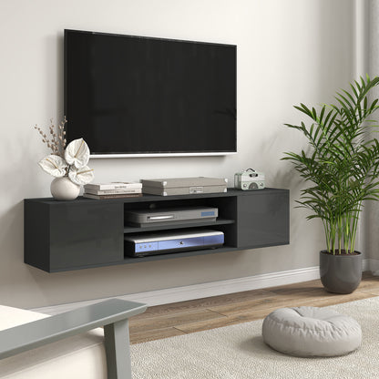 HOMCOM Floating TV Stand Cabinet in Grey