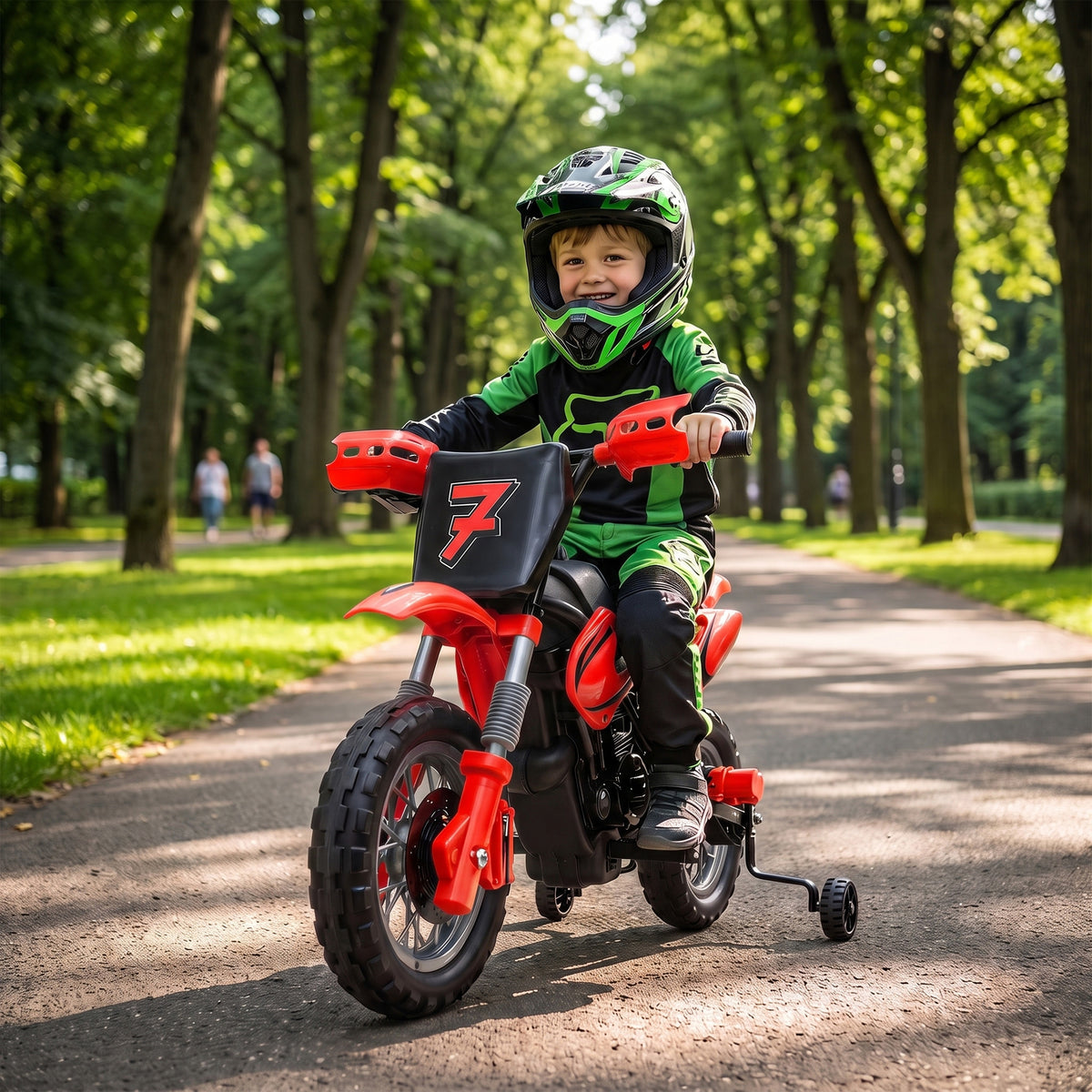 AIYAPLAY 12V Kids Electric Motorbike in Red