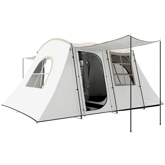 Outsunny 4 Man Tunnel Tent in Khaki