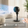 HOMCOM Air Circulator Fan Pedestal Cooling Fan with 3 Speed 3 Mode and Remote Control, 9 Inch, Black
