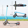 SPORTNOW Folding Electric Scooter for Kids, with Dual Brakes, Front Suspension, LED Colourful Lights, Blue