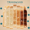 HOMCOM 4 Slice Toaster with 7 Browning Levels, Bread Toaster with Removable Crumb Tray, Black