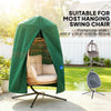 Outsunny 190 x Î¦128cm Hanging Egg Chair Furniture Cover - Green