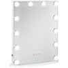 HOMCOM Hollywood Mirror with Lights for Makeup Dressing Table, Lighted Vanity Mirror with 12 Dimmable LED Bulbs and USB Plug in Power Supply, White