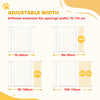 PawHut Wide Dog Safety Gate, with Door Pressure, for Doorways, Hallways, Staircases - White