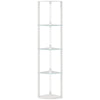 HOMCOM LED Floor Lamp with Shelves, Dimmable Standing Lamp with Foot Switch for Living Room, Bedroom, White