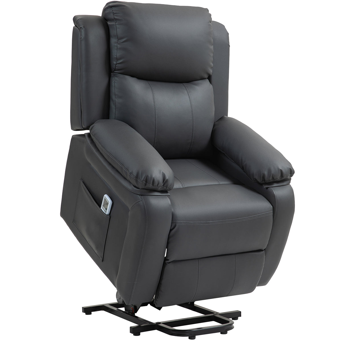HOMCOM Riser and Recliner Chair with Vibration Massage in Dark Grey