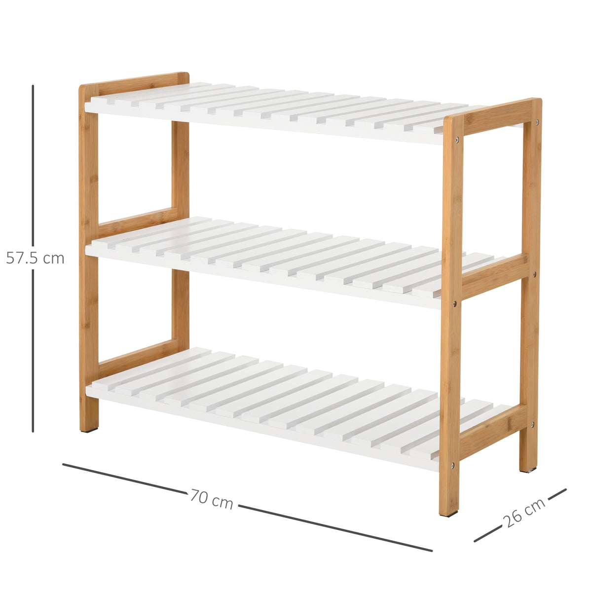 HOMCOM 3-Tier Shoe Rack