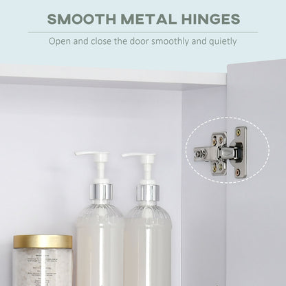 kleankin Bathroom Cabinet with Mirror in White