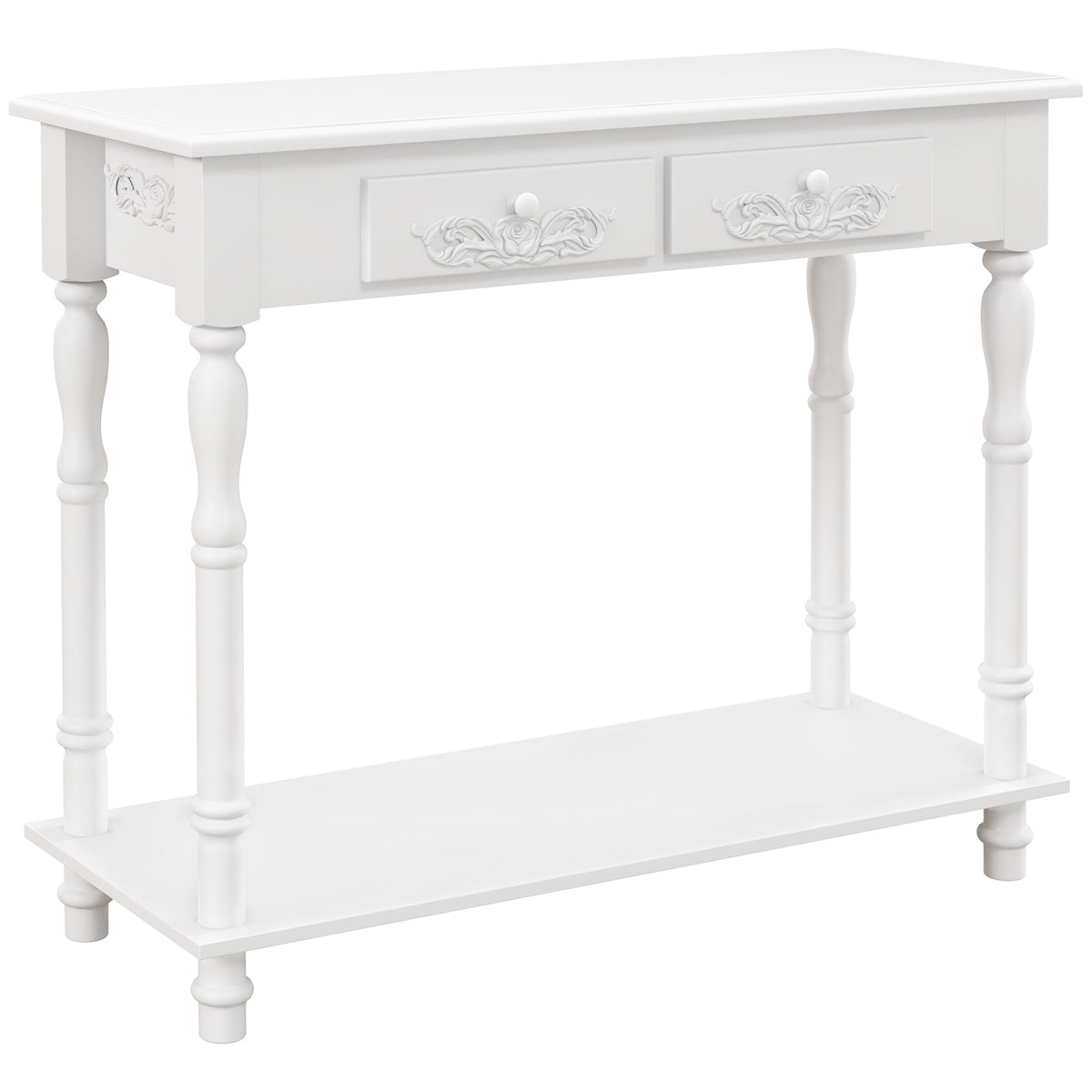 HOMCOM Console Table in White