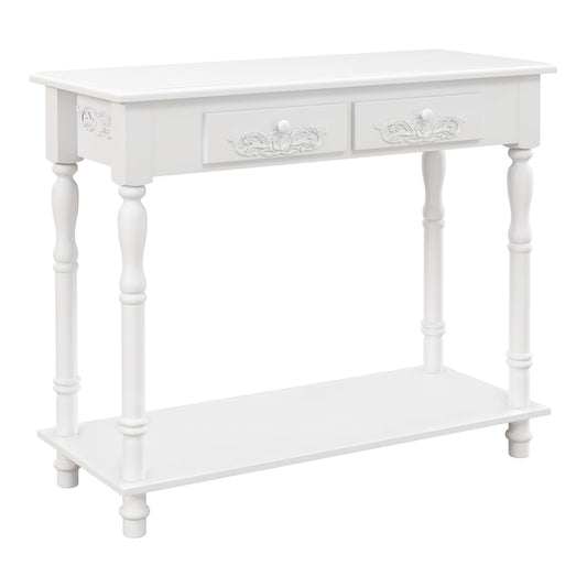 HOMCOM Console Table in White