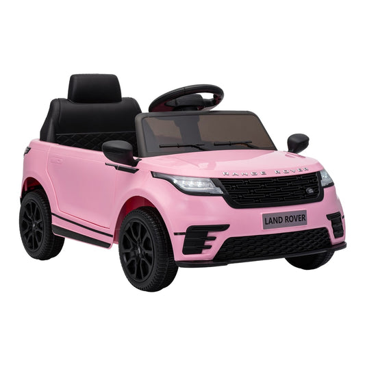 AIYAPLAY Range Rover Velar Licensed 12V Electric Car for Kids with Remote, 4-Wheel Suspension, Slow Start for 2-4 Years, Pink
