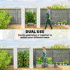 Outsunny Mini Greenhouse with Raised Garden Bed, Galvanised Walk-in Greenhouse with Roll Up Windows, 56