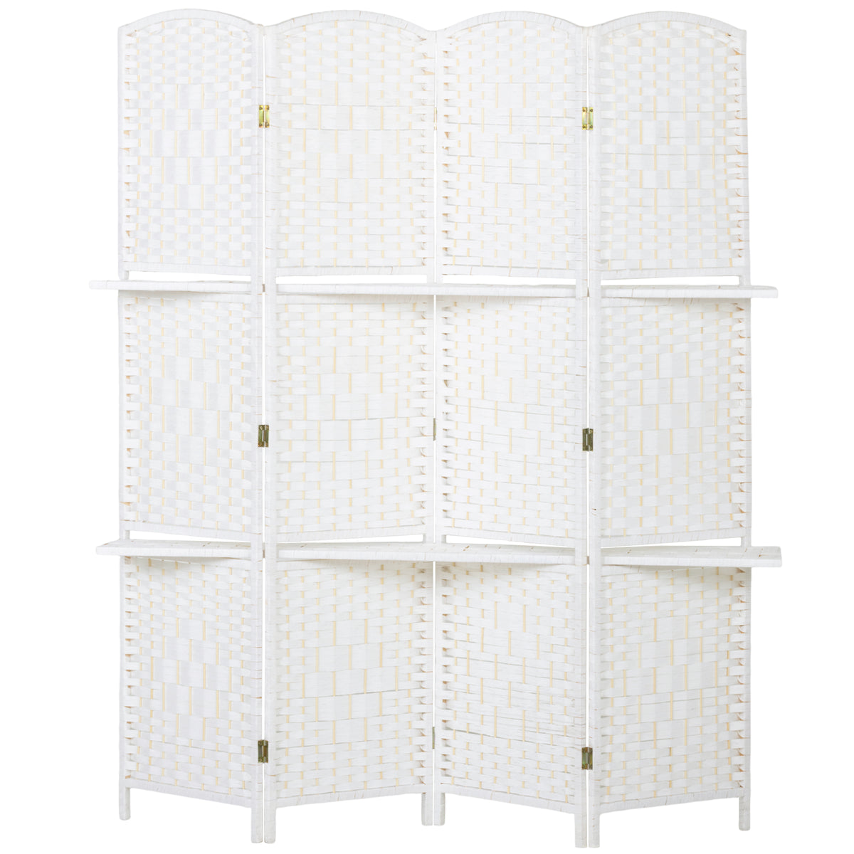 HOMCOM Freestanding Privacy Screen in White