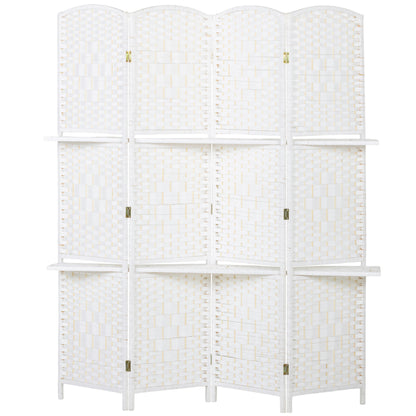 HOMCOM Freestanding Privacy Screen in White