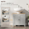 kleankin Under Sink Cabinet, Bathroom Sink Cabinet with 2 Doors, Pedestal Under Sink Design, Freestanding Bathroom Cupboard with Adjustable Shelf, Grey
