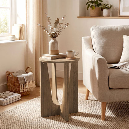 HOMCOM End Table in Coffee Wood Effect
