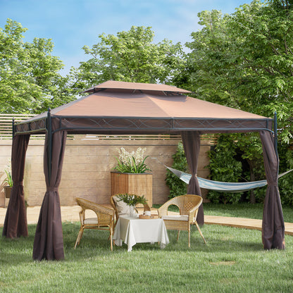 Outsunny Garden Gazebo in Coffee