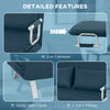 HOMCOM Two-Seater Click-Clack Sofa Bed - Navy Blue