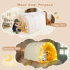 Magical Twin Bunk Bed Privacy Space with Glow in the Dark Stars-Beige
