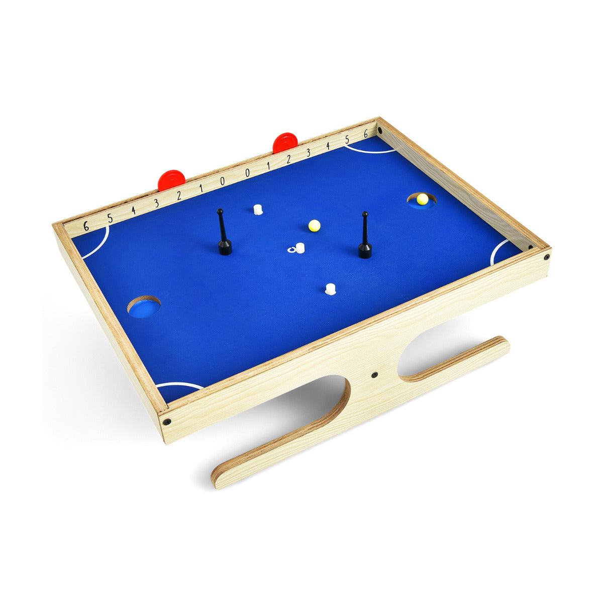 Magnetic Mini Foosball Table with Balls and Handle Sets on a white background